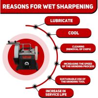 BUCKTOOL 250mm Wet Bench Grinder & Sharpening System