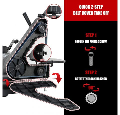 Bucktool 250W Bench Belt Grinder & Disc Sander Combo