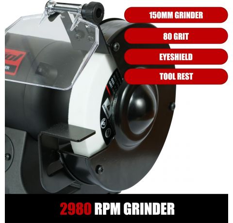Bucktool 250W Bench Belt Grinder & Disc Sander Combo