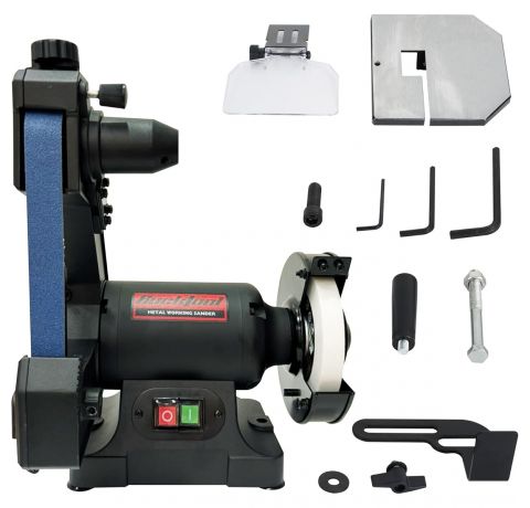 Bucktool 250W Bench Belt Grinder & Disc Sander Combo