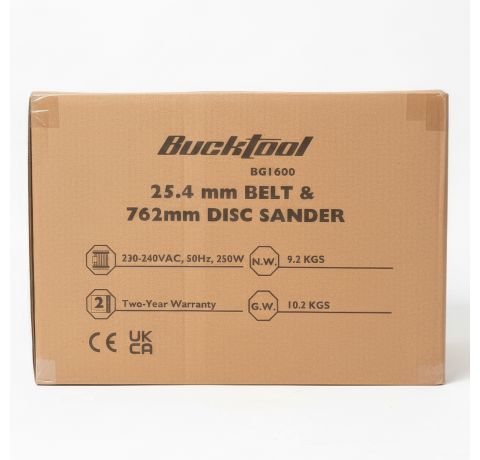 Bucktool 250W Bench Belt Grinder & Disc Sander Combo