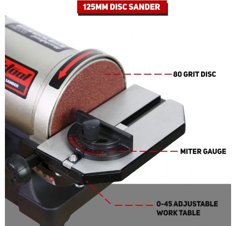 Bucktool 250W Bench Belt & Disc Sander