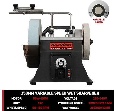 BUCKTOOL 250mm Wet Bench Grinder & Sharpening System